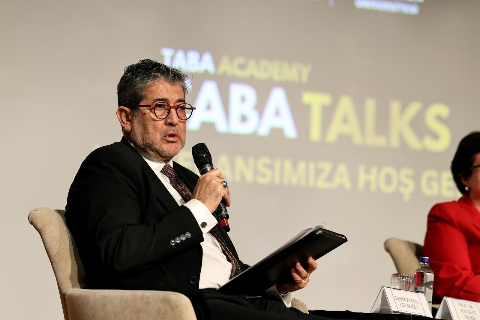 Beşir Kemal Ustaoğlu TABA Academy — TABA Talks etkinliğinde konuşurken